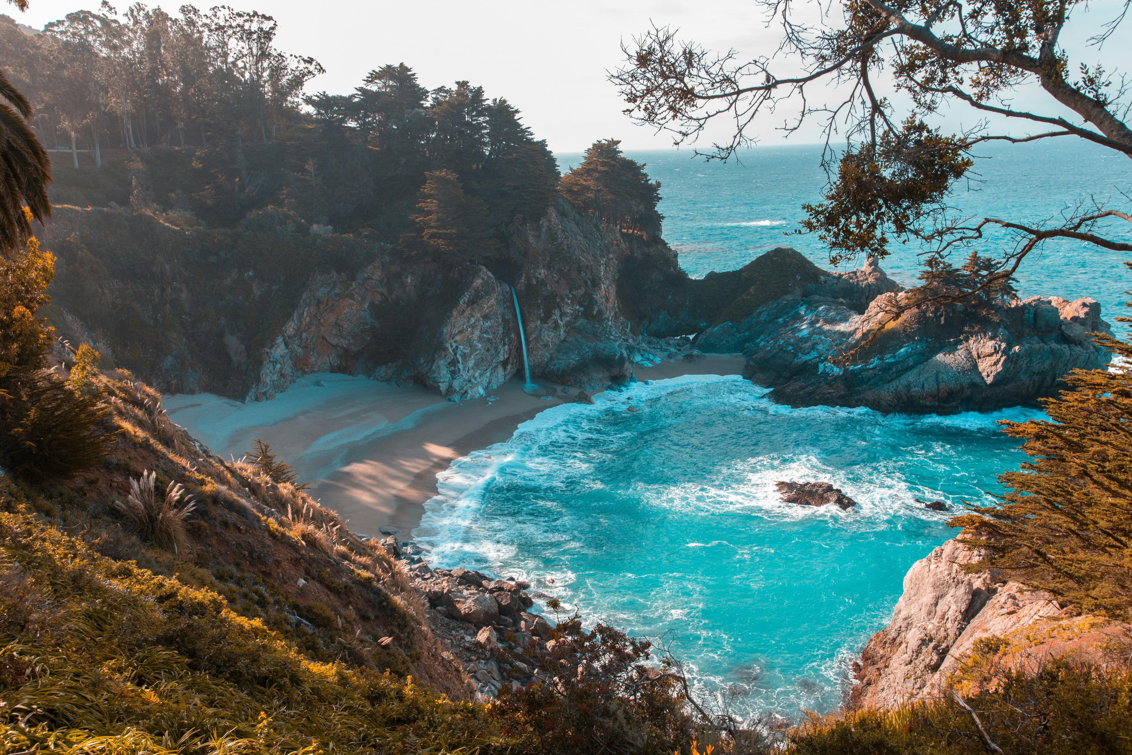 Cliff side on the Pacific Coast Highway.